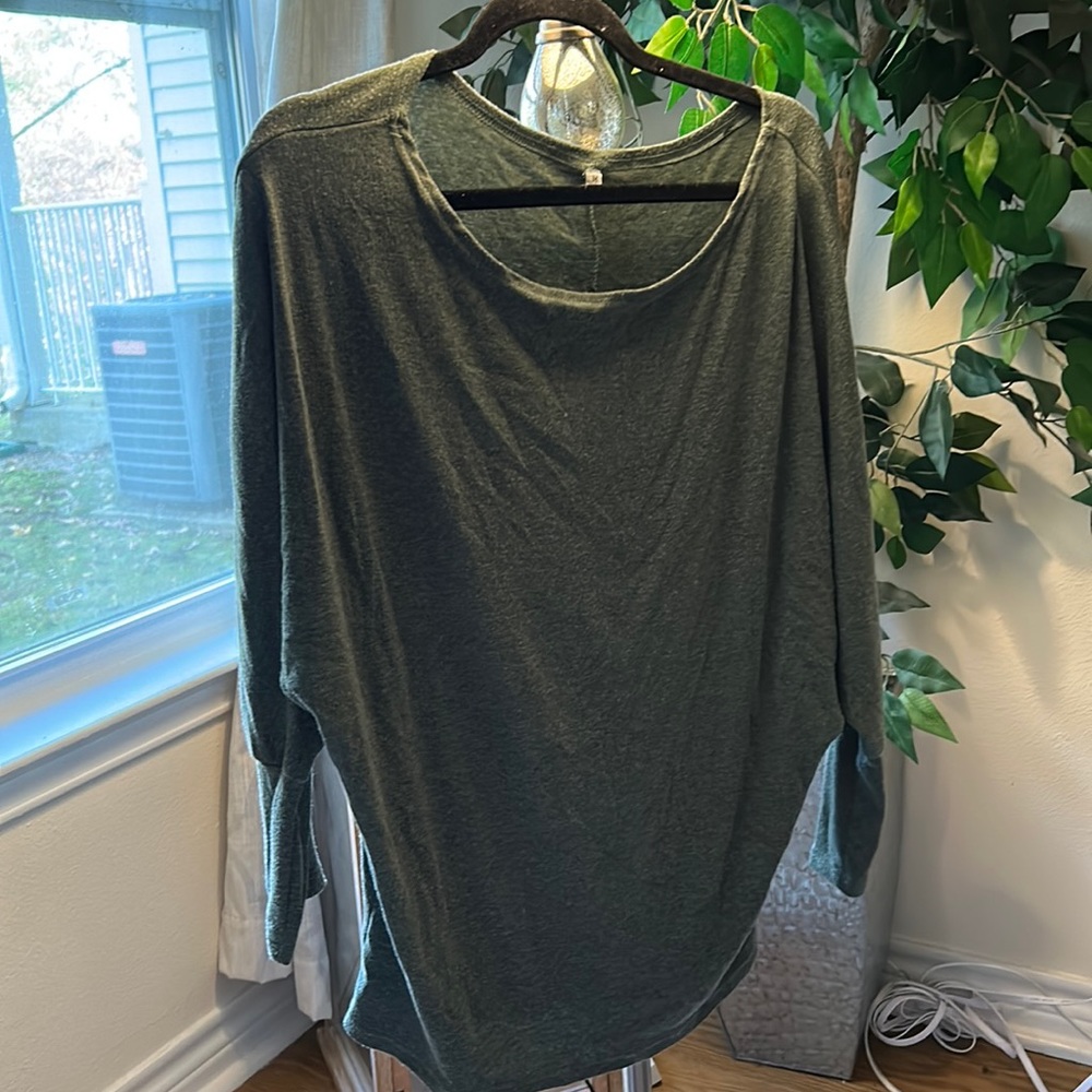 Green oversized shirt